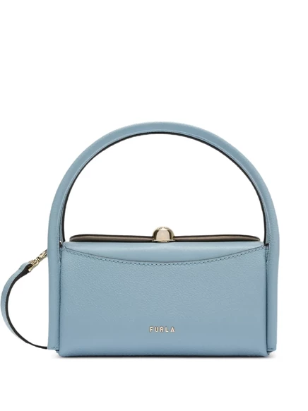 Бостонская сумка-тотализатор Furla с трубчатым ремешком blue