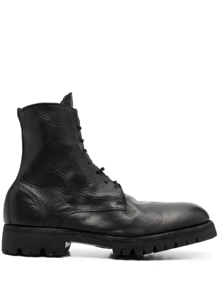Ботильоны Guidi на шнуровке спереди black