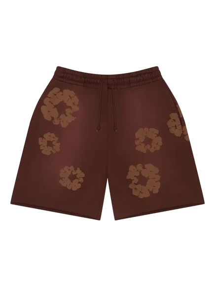 Джинсовые слезы моно хлопок венок шорты brown
