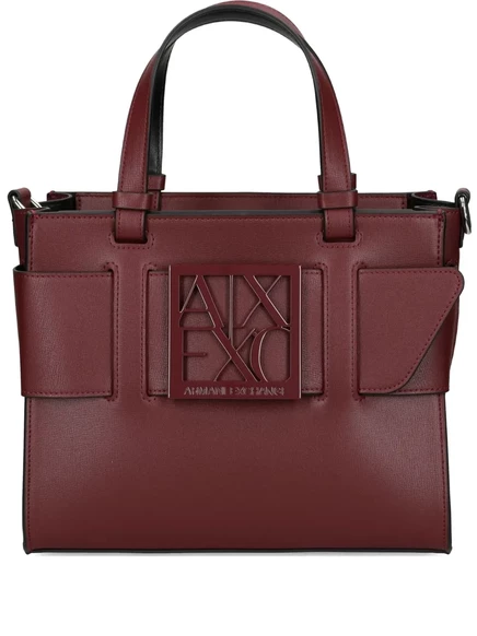 Сумка-тотализатор Armani Exchange medium с логотипом-бляшкой red