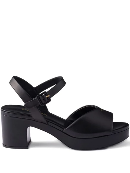 Женские босоножки Prada на платформе, чёрные