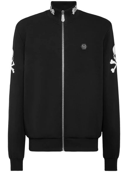 Мужская куртка-бомбер Philipp Plein с вышивкой, черная