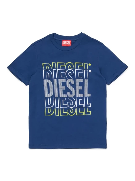 Футболка для мальчиков Diesel с логотипом, синяя