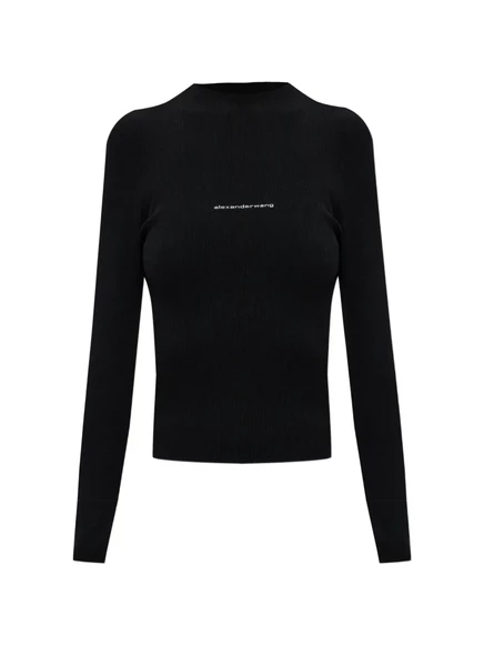 Женский топ Alexander Wang с длинным рукавом, чёрный