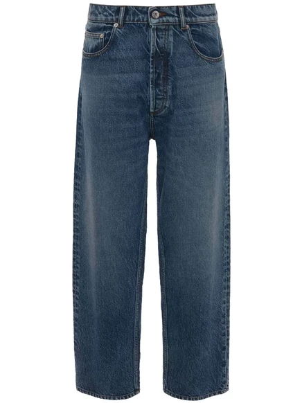 Укороченные джинсовые брюки JW Anderson с прямыми штанинами blue