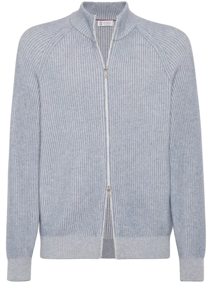 Мужской кардиган Brunello Cucinelli из кашемира, голубой