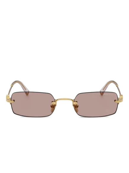 Солнцезащитные очки в прямоугольной оправе Miu Miu Eyewear gold