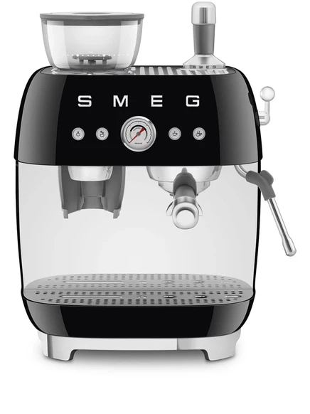 Кофемашина Smeg 50's Style эспрессо, черно-серебристая