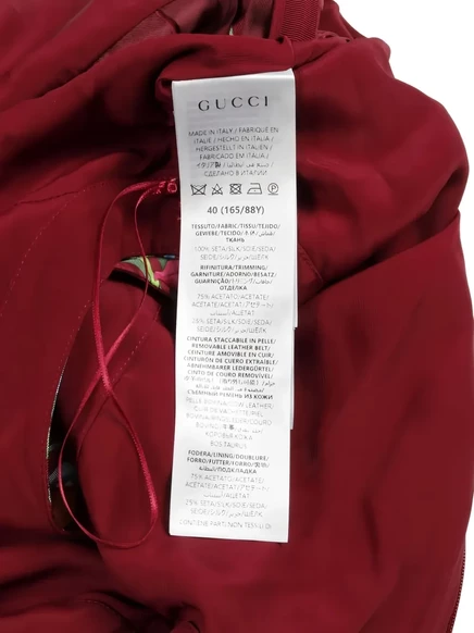 Женское платье Gucci Pre-Owned с цветочным принтом, красное