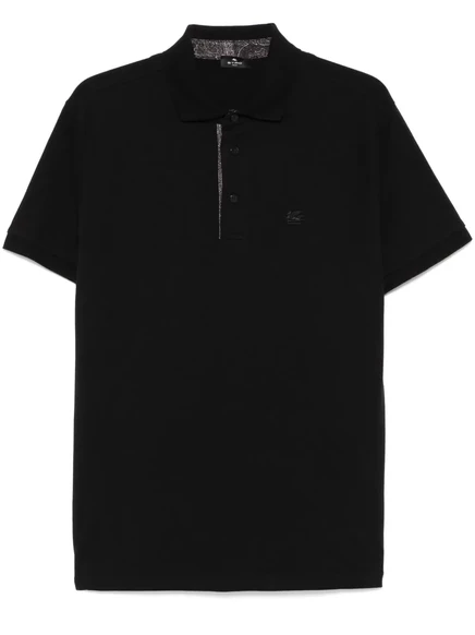 Мужское поло Etro из хлопка, черное