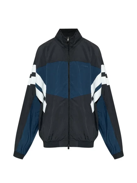 Мужская куртка VETEMENTS с полосатыми рукавами, черная