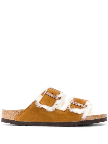 Сандалии из овечьей шерсти Birkenstock brown