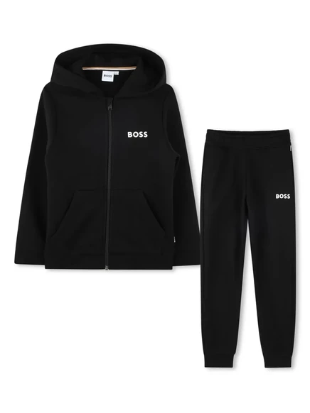 Спортивный костюм с логотипом BOSS Kidswear (комплект из трех предметов) black