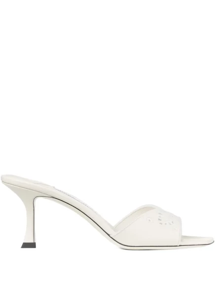 Женские кожаные мюли Jimmy Choo Skye 70 мм, белые