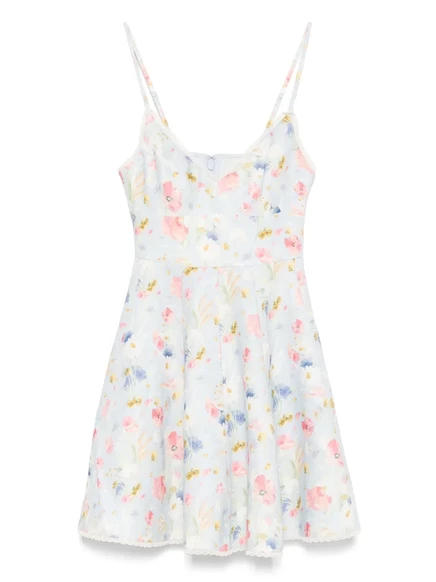 Женское мини‑платье Zimmermann Lucky Picnic, голубое