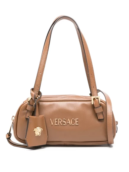 Женская мини-сумка Versace Tag, коричневая