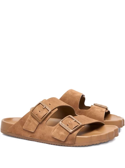 Мужские сандалии Balenciaga Sunday, замша, светло-коричневые