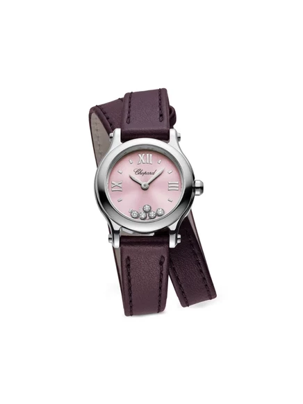 Женские часы Chopard Happy Sport 25 мм, розовые