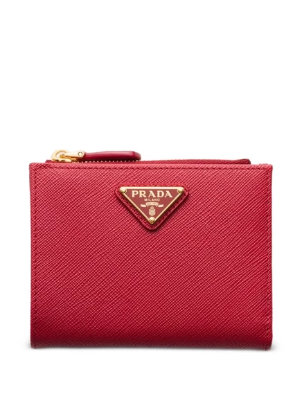 Женский кошелек Prada Saffiano малый, красный