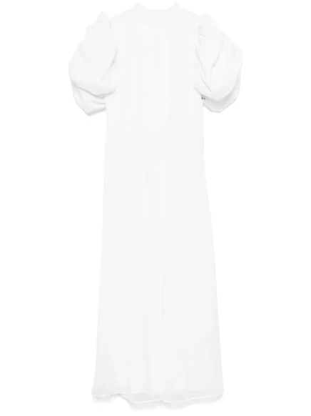 Платье миди с пышными рукавами ROTATE от BIRGER CHRISTENSEN white