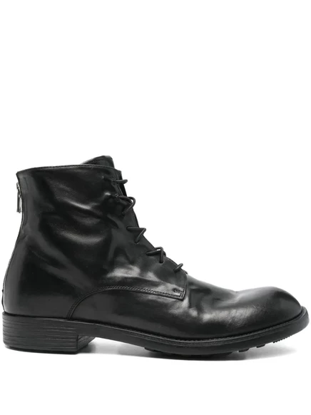 Ботинки Officine Creative Diary 010 на шнуровке и молнии black