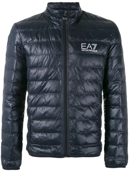 Мужская пуховая куртка EA7 Emporio Armani, синяя
