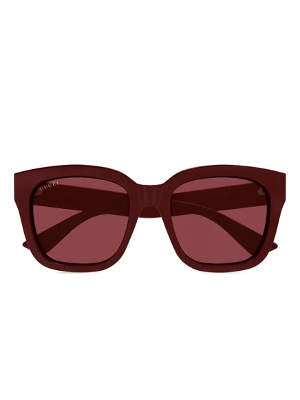 Женские солнцезащитные очки Gucci Eyewear в квадратной оправе, бордовые