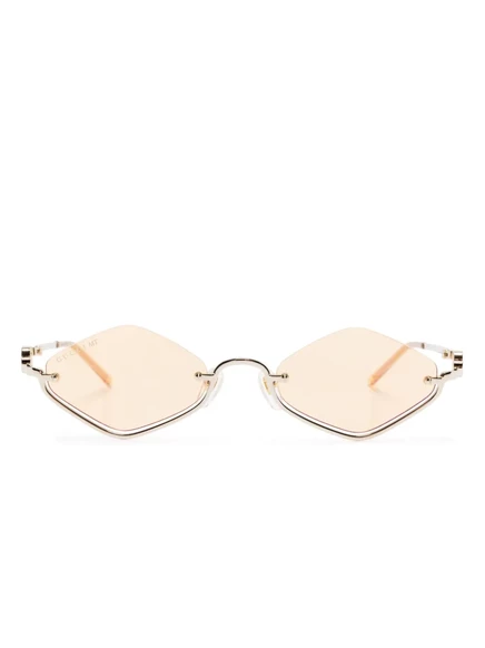 Женские солнцезащитные очки Gucci Eyewear с геометрической оправой, золотистые