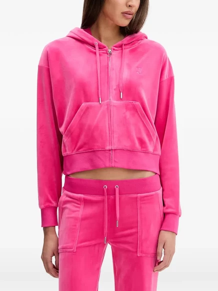 Женское худи Juicy Couture на молнии, розовое