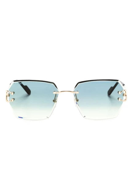 Унисекс солнцезащитные очки Cartier Signature C, бирюзовые