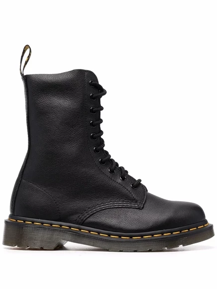 Женские берцы Dr. Martens 490 из кожи, черные