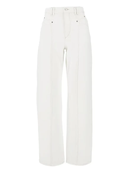 Женские джинсы Isabel Marant Drolane с логотипом, белые