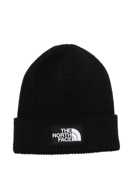 Унисекс шапка-бини The North Face с отворотом, черная