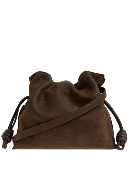 Женский клатч Loewe Flamenco medium на кулиске, коричневый