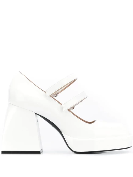 Туфли-лодочки на блочном каблуке Nodaleto Bulla white