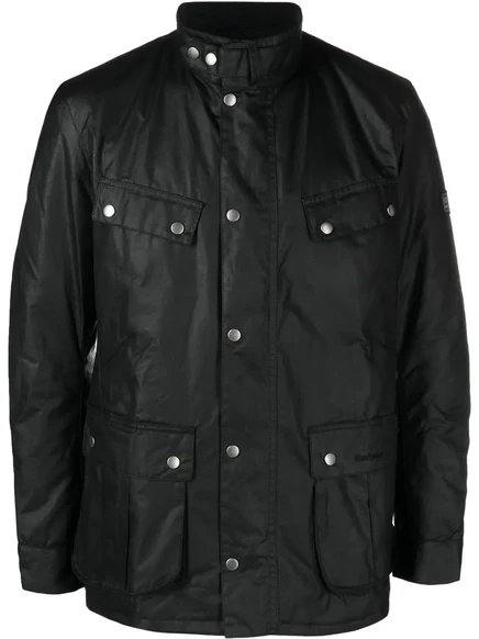 Хлопчатобумажная восковая куртка Barbour International Duke из хлопка с воском black