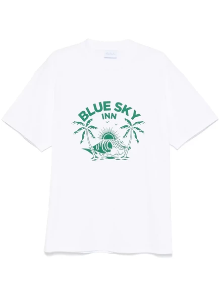 Мужская футболка Blue Sky Inn Green Wave, белая