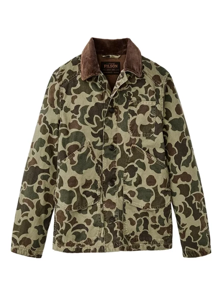 Мужская рубашковая куртка Filson камуфляжная, оливковая