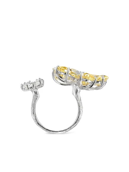 Женское кольцо Anabela Chan Daisy 18K белое золото, желтое
