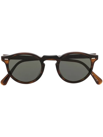 Солнцезащитные очки в круглой оправе Oliver Peoples Gregory brown