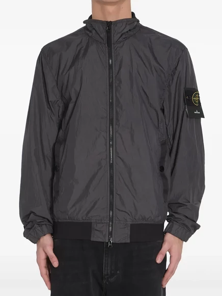 Мужской бомбер Stone Island с нашивкой Compass, серая
