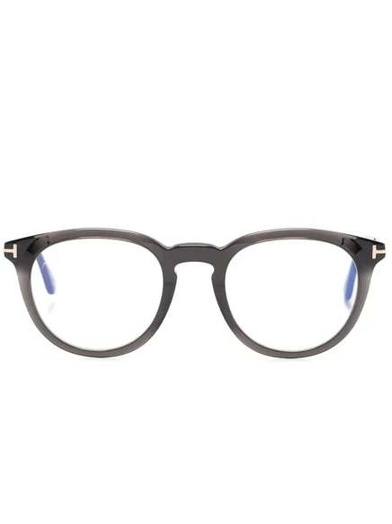 Очки Tom Ford Eyewear круглые с гравировкой, черные