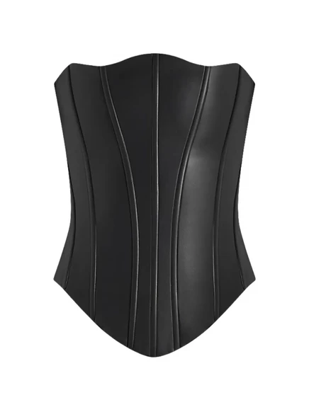 Женский кожаный корсет Manière De Voir Scarlett, черный