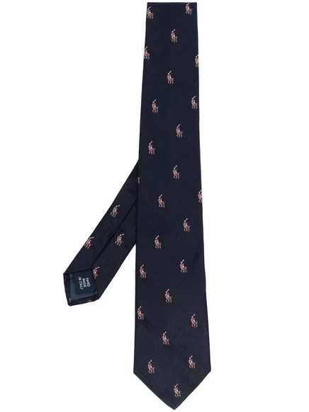 Мужской шёлковый галстук Polo Ralph Lauren, синий