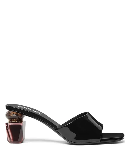 Босоножки Versace 70 мм с яркими кристаллами black