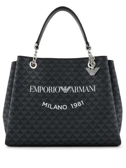 Женская сумка-тоут Emporio Armani Milano 1981, черная