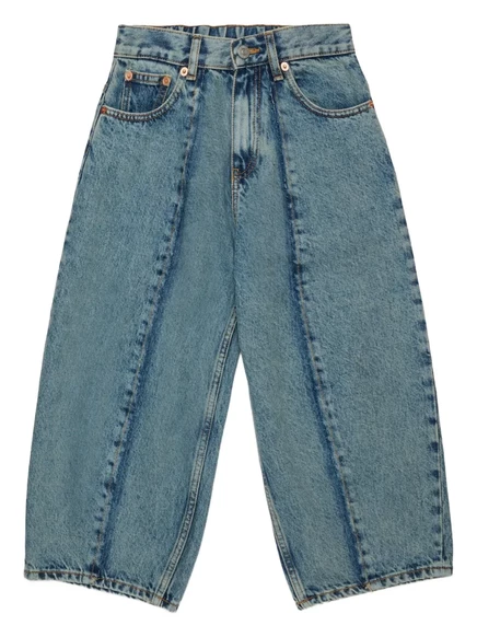 Джинсы для подростков MM6 Maison Margiela Kids широкие, индиго