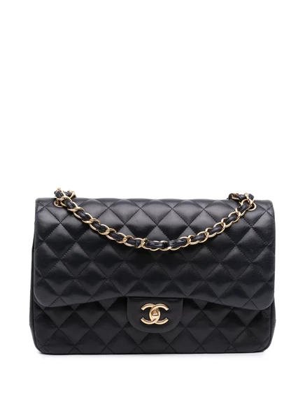 Женская сумка Chanel Jumbo Classic с клапаном, черная