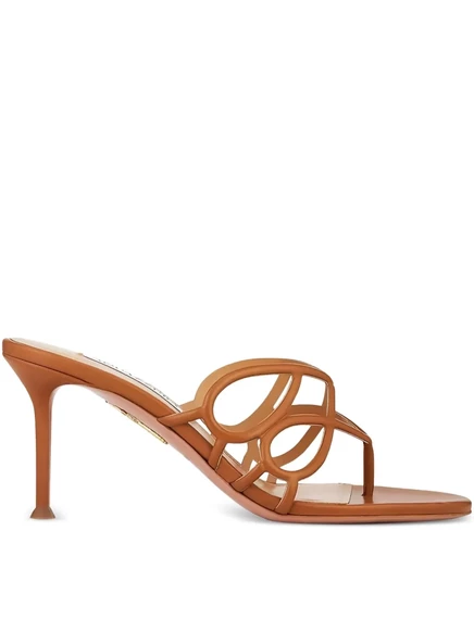 Женские босоножки Aquazzura Infinito 75 мм, коричневые