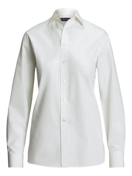 Хлопчатобумажная рубашка с длинным рукавом из коллекции Ralph Lauren white